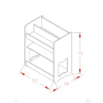 Seagull Boekenkast Wit - Afbeelding 8