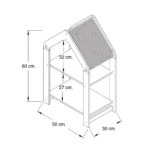 Multifunctioneel 2 Planken Wit & Geel - Afbeelding 2