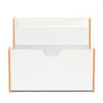 2-in-1 witte speelgoedkist en boekenrek | Montessori meubel met boeksteunen en grepen - galeriefoto 1 | Cozy Collections