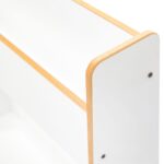 2-in-1 witte speelgoedkist en boekenrek | Montessori meubel met boeksteunen en grepen - galeriefoto 2 | Cozy Collections