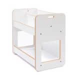 Dove boekenrek met 2 niveaus in wit | Scandinavisch design met draaggrepen - galeriefoto 2 | Cozy Collections