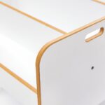 Dove boekenrek met 2 niveaus in wit | Scandinavisch design met draaggrepen - galeriefoto 4 | Cozy Collections