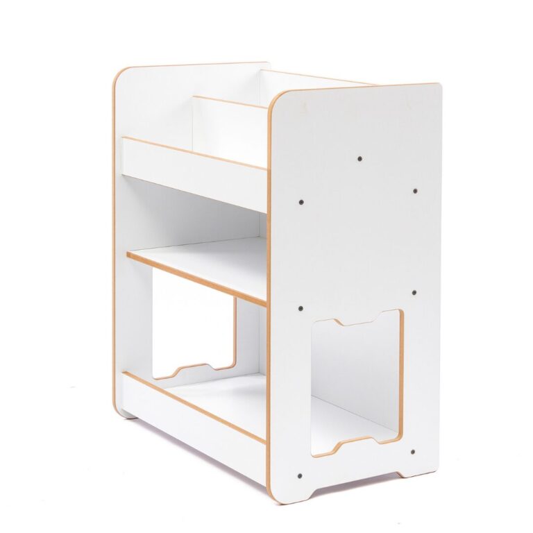 Bibliothèque Seagull 3 Niveaux Blanche – Design Scandinave Épuré pour Enfant 4-6 ans | Cozy Collections