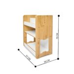 Seagull boekenrek met 3 niveaus medium van natuurhout en wit | 4-6 jaar - galeriefoto 5 | Cozy Collections