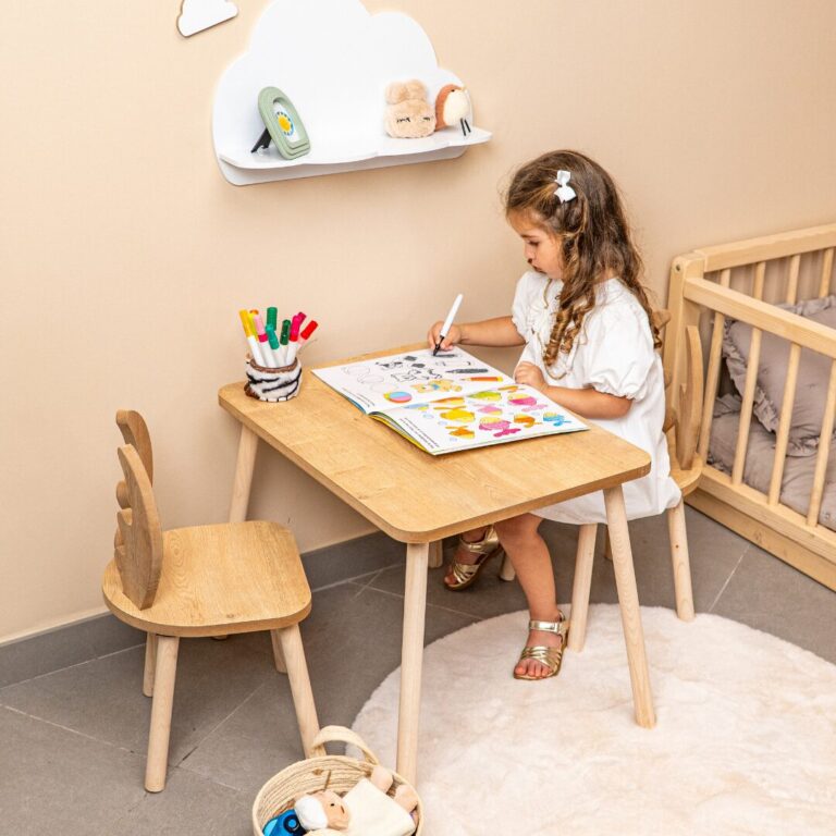 Ensemble Table et 2 Chaises Cerf en Bois Naturel | Design Bois de Cerf | Cozy Collections