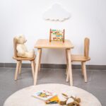 Ensemble Table et 2 Chaises Lapin en Bois Naturel | Design Bunny | Cozy Collections