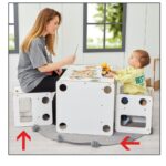 Multifunctionele kindertafel met 2 stoeltjes van wit en natuurhout | Goldfinch serie 0-6 jaar - galeriefoto 1 | Cozy Collections