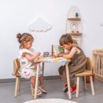 Tafelset met 2 stoeltjes met hondenoren van natuurhout | Design Puppy - galeriefoto 2 | Cozy Collections