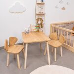 Tafelset met 2 stoeltjes met hondenoren van natuurhout | Design Puppy - galeriefoto 3 | Cozy Collections