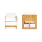 Ensemble Table et Chaise Enfant en Bois Naturel et Blanc – Set Montessori Dove 2-4 Ans | Cozy Collections