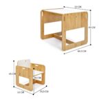 Ensemble Table et Chaise Enfant en Bois Naturel et Blanc – Set Montessori Dove 2-4 Ans | Cozy Collections