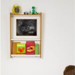 Crane wandrek met 3 niveaus van natuurhout en wit | Multifunctionele opberger - galeriefoto 2 | Cozy Collections