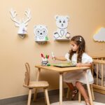 Kinderwandrek met 3 bosdieren van natuurhout | Beer, uil en hert - galeriefoto 2 | Cozy Collections