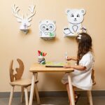 Kinderwandrek met 3 bosdieren van natuurhout | Beer, uil en hert - galeriefoto 3 | Cozy Collections