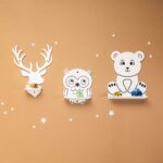 Kinderwandrek met 3 bosdieren van natuurhout | Beer, uil en hert - galeriefoto 4 | Cozy Collections