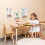 Kinderwandrek met 3 schattige dieren van natuurhout | Haas, hond en eekhoorn - galeriefoto 2 | Cozy Collections