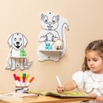Kinderwandrek met 3 schattige dieren van natuurhout | Haas, hond en eekhoorn - galeriefoto 4 | Cozy Collections