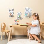 Kinderwandrek met 3 schattige dieren van natuurhout | Haas, hond en eekhoorn - galeriefoto 5 | Cozy Collections