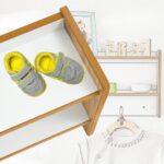 Kinderwandrek met haken | Montessori Crane van natuurhout en wit - galeriefoto 3 | Cozy Collections