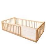 Montessori bed van beukenhout met uitvalbeveiliging - productafbeelding | Cozy Collections