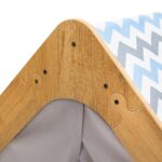 Houten kinderspeelhuis met blauw-grijze stoffen tent | Montessori sterrenhut - galeriefoto 2 | Cozy Collections