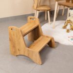 Marchepied Montessori 2 Marches en Bois Naturel | Autonomie Enfant | Cozy Collections