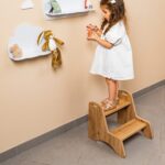 Marchepied Montessori 2 Marches en Bois Naturel | Autonomie Enfant | Cozy Collections