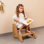 Marchepied Montessori 2 Marches en Bois Naturel | Autonomie Enfant | Cozy Collections