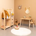 Decoratieve wandspiegel haas van natuurhout met rotan detail - galeriefoto 5 | Cozy Collections