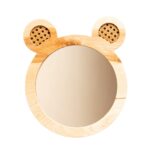Decoratieve wandspiegel beer van natuurhout voor de kinderkamer - productafbeelding | Cozy Collections