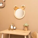 Decoratieve wandspiegel beer van natuurhout voor de kinderkamer - galeriefoto 3 | Cozy Collections