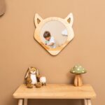 Decoratieve wandspiegel vos van natuurhout met rotan detail - galeriefoto 4 | Cozy Collections