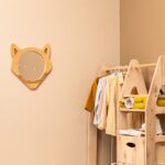 Decoratieve wandspiegel vos van natuurhout met rotan detail - galeriefoto 5 | Cozy Collections