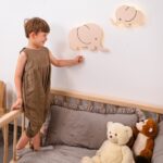 LED-wandlamp set olifantenfamilie van handgeschilderd hout | Papa, mama & baby - galeriefoto 3 | Cozy Collections