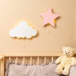LED-wandlamp ster roze van natuurhout | Decoratieve kinderlamp - galeriefoto 3 | Cozy Collections
