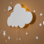 LED-wandlamp set met 3 luchtballonnen van handgeschilderd hout op batterij - LED-wolk - productafbeelding | Cozy Collections
