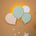 LED-wandlamp set met 3 luchtballonnen van handgeschilderd hout op batterij - galeriefoto 2 | Cozy Collections