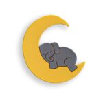 LED-wandlamp olifant op handgeschilderde houten maan - galeriefoto 4 | Cozy Collections