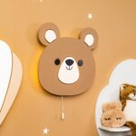 LED-wandlamp beer van handgeschilderd hout | Kawaii design - wolk alleen - productafbeelding | Cozy Collections
