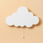 LED-wandlamp beer van handgeschilderd hout | Kawaii design - wolk alleen - productafbeelding | Cozy Collections