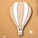 LED-wandlamp beer van handgeschilderd hout | Kawaii design - ballon alleen - productafbeelding | Cozy Collections