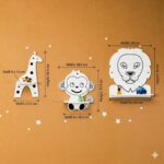 Kinderwandrek met 3 safaridieren van natuurhout | Leeuw, aap en giraffe - Afbeelding 6