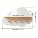 Wolkenwandrek met 4 houten haakjes en 2 planken - Afbeelding 6