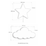 LED-wandlamp ster roze van natuurhout | Decoratieve kinderlamp - Afbeelding 8