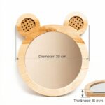 Decoratieve wandspiegel beer van natuurhout voor de kinderkamer - Afbeelding 6