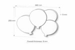 LED-wandlamp set met 3 luchtballonnen van handgeschilderd hout op batterij - Afbeelding 8