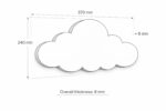 Gepersonaliseerd wolk nachtlampje met naam | LED hout pastelkleuren - Afbeelding 6