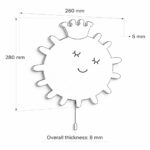 LED-wandlamp zon met handgeschilderde houten krans - Afbeelding 6