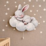 Veilleuse Murale Enfant Lapin sur Nuage | Lampe LED Bébé Chambre | Cozy Collections