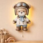 Veilleuse Murale Ours Aviateur LED | Décoration Chambre Enfant | Cozy Collections